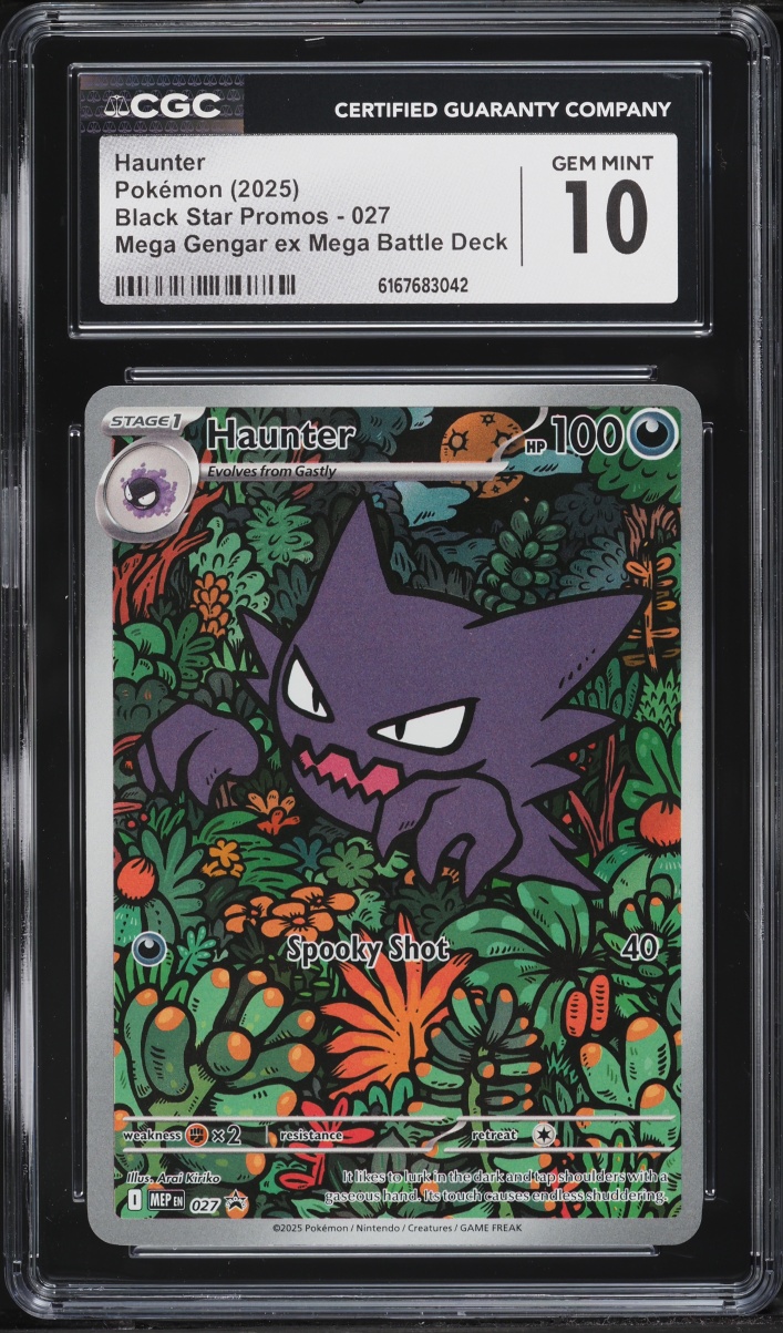 2025 Pokemon Mega Evolution Promo Mega Gengar ex Battle Deck Full Art Haunter #27 CGC 10 GEM