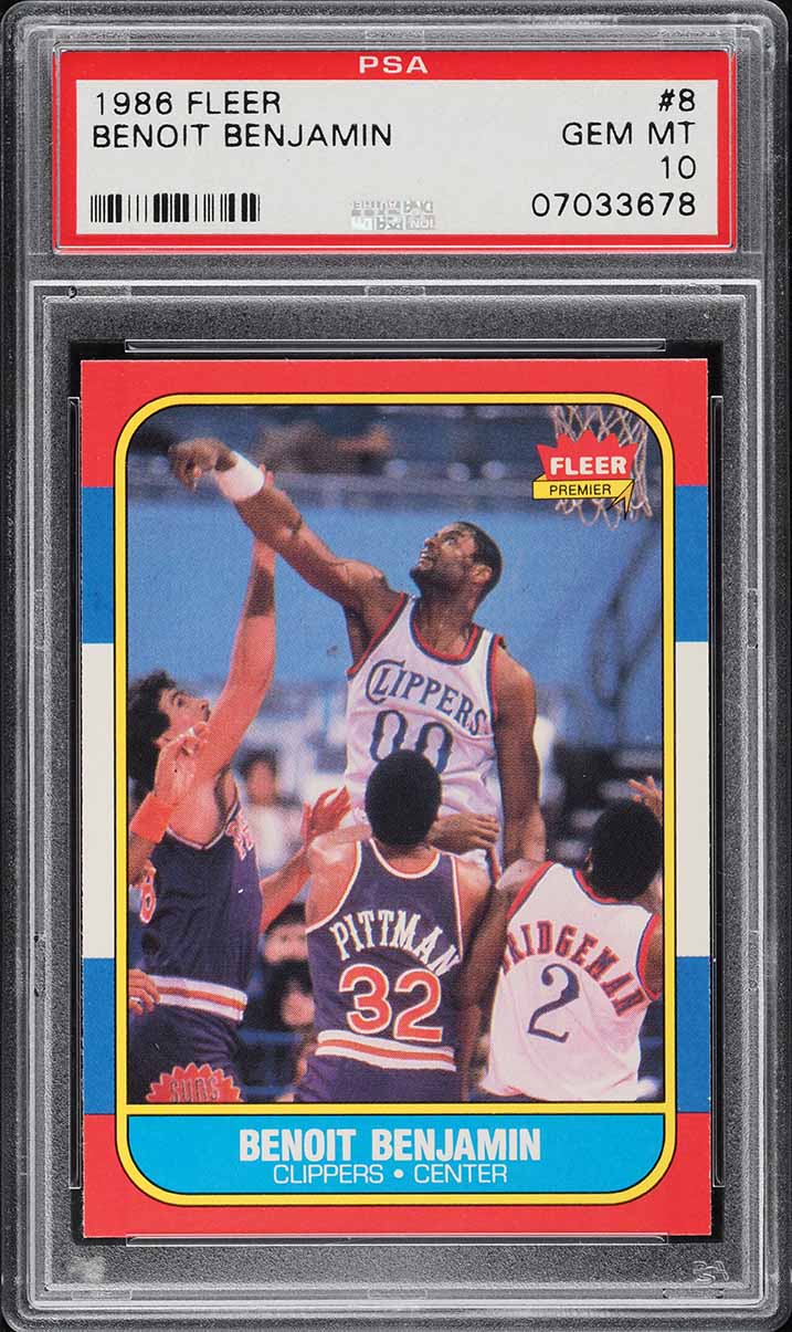 1986 Fleer Basketball Benoit Benjamin #8 PSA 10 GEM MINT