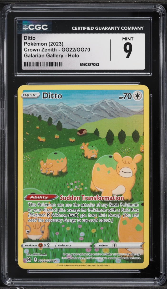 2023 Pokemon Sword & Shield Crown Zenith Alt Art Ditto #GG22 CGC 9 MINT