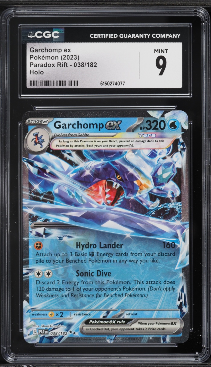2023 Pokemon Scarlet & Violet Paradox Rift Holo Garchomp ex #38 CGC 9 MINT