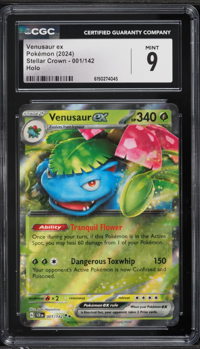 2024 Pokemon Scarlet & Violet Stellar Crown Holo Venusaur EX #1 CGC 9 MINT