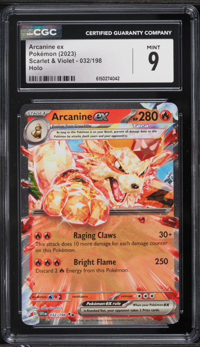 2023 Pokemon Scarlet & Violet Holo Arcanine EX #32 CGC 9 MINT