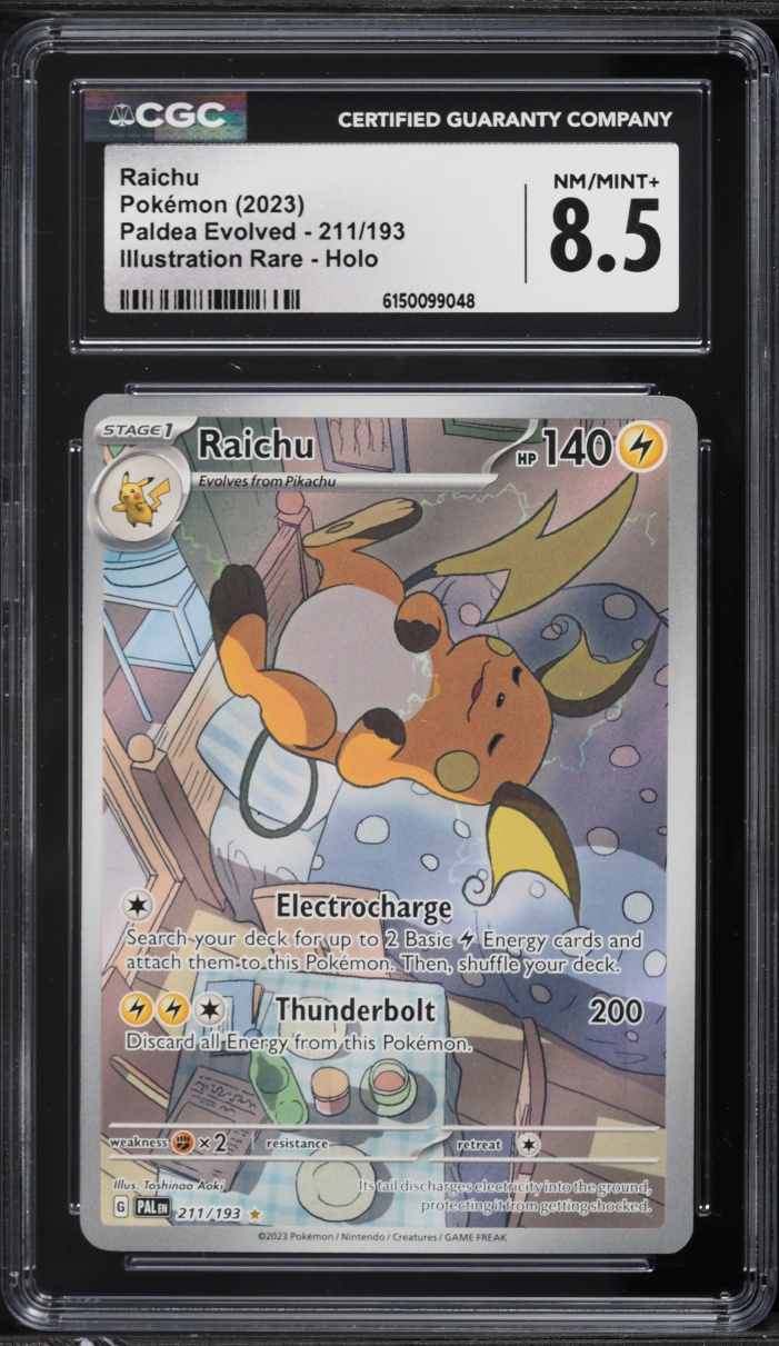 2023 Pokemon Scarlet & Violet Paldea Evolved IR Raichu #211 CGC 8.5 NM-MT+