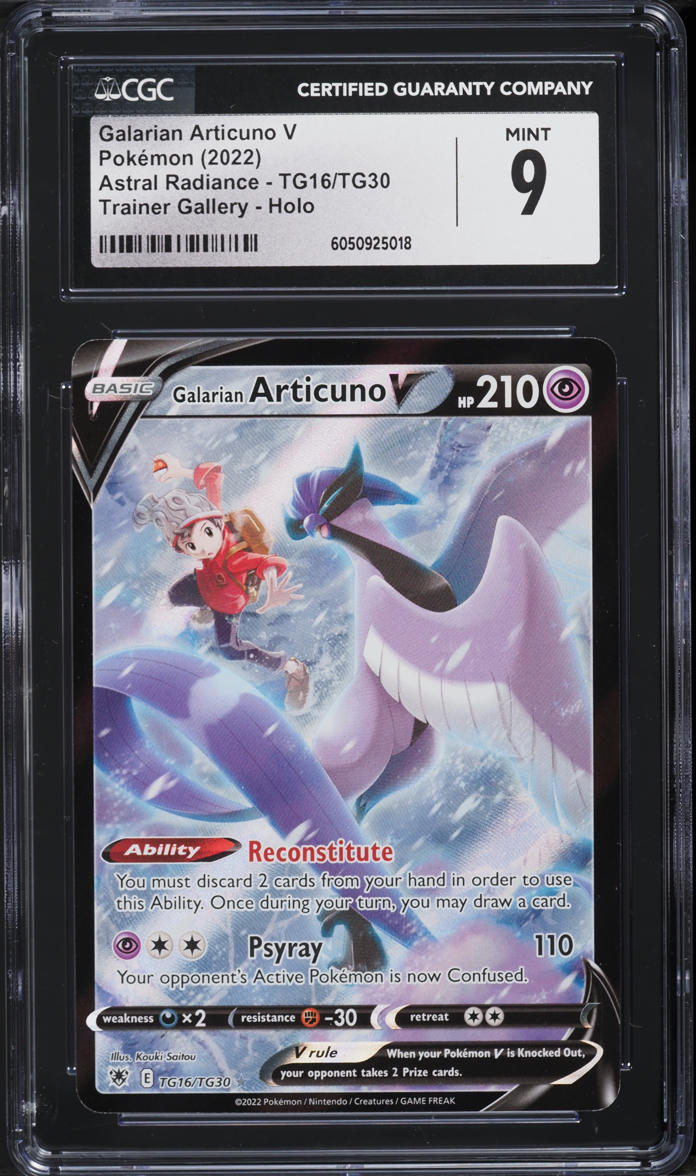 2022 Pokemon SWSH Astral Radiance Full Art Galarian Articuno V #TG16 CGC 9 MINT - Main Image
