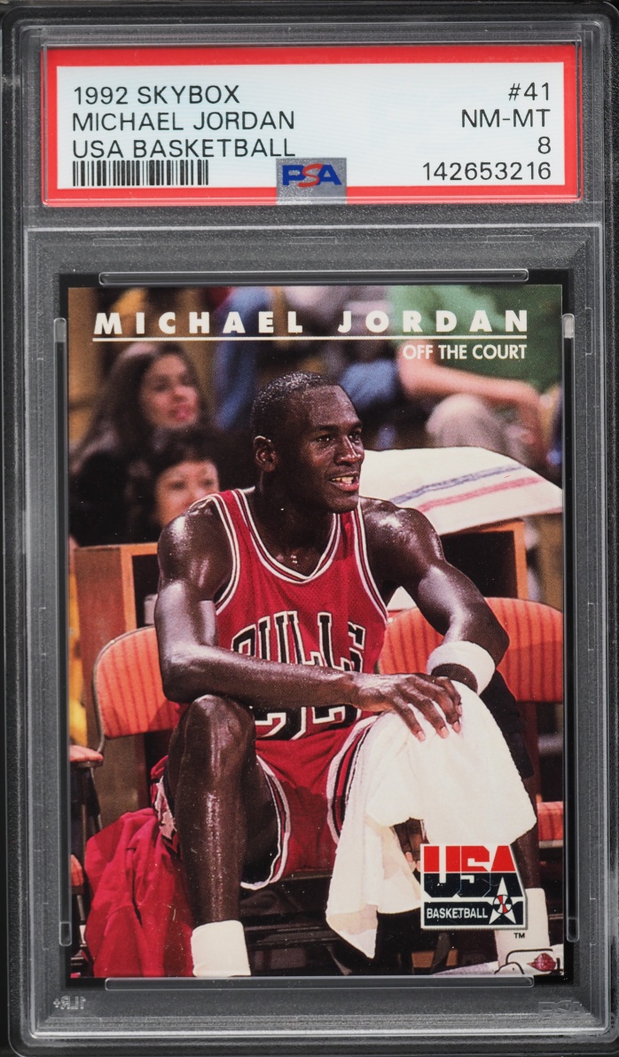 1992 Skybox USA Basketball Michael Jordan #41 PSA 8 NM-MT