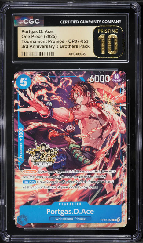 2025 One Piece Tournament Promo 3rd Anniversary Winner Portgas D