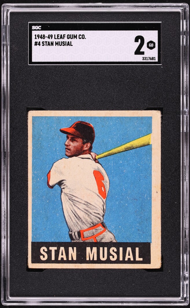 1948 Leaf Stan Musial ROOKIE #4 SGC 2 GD