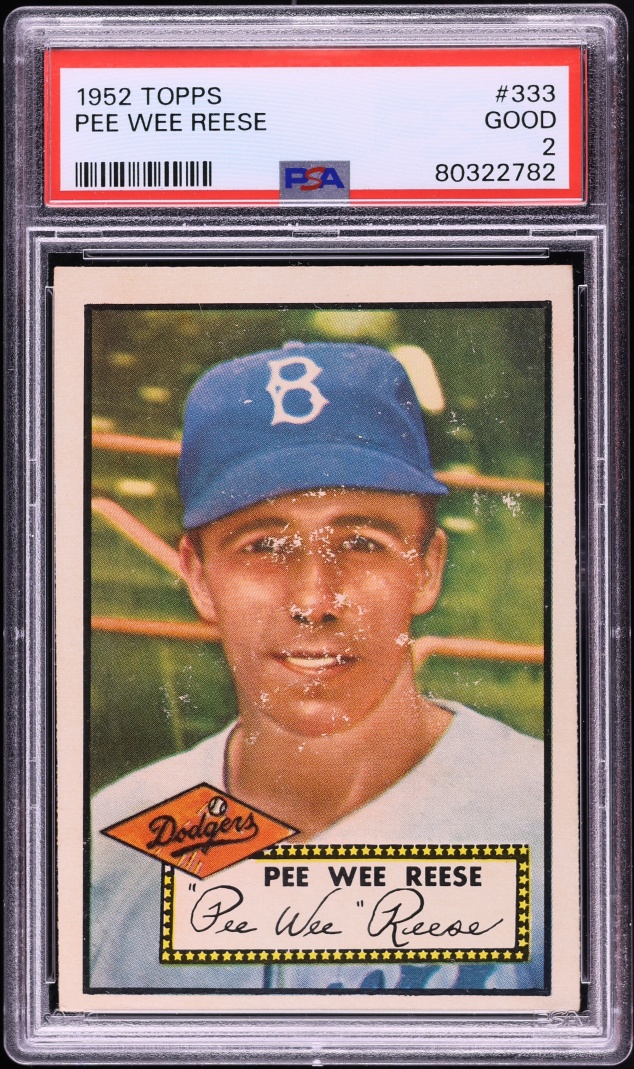 1952 Topps Pee Wee Reese #333 PSA 2 GD