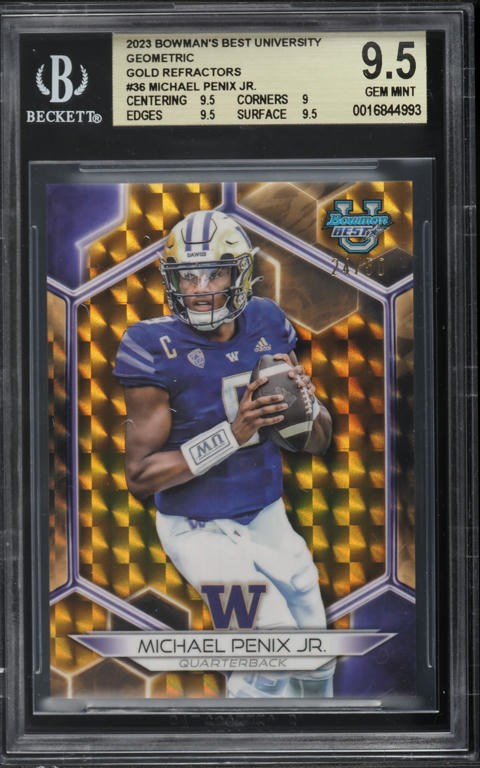 2023 Bowman Chrome U The Big Kahuna Orange Michael Penix Jr