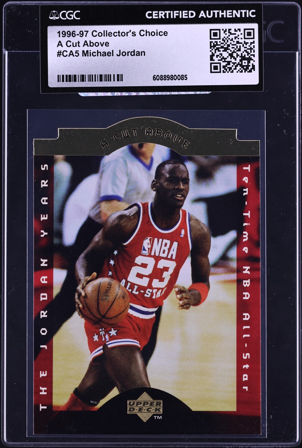 1996 Collector's Choice A Cut Above Die-Cut Michael Jordan #CA5 CGC AUTH