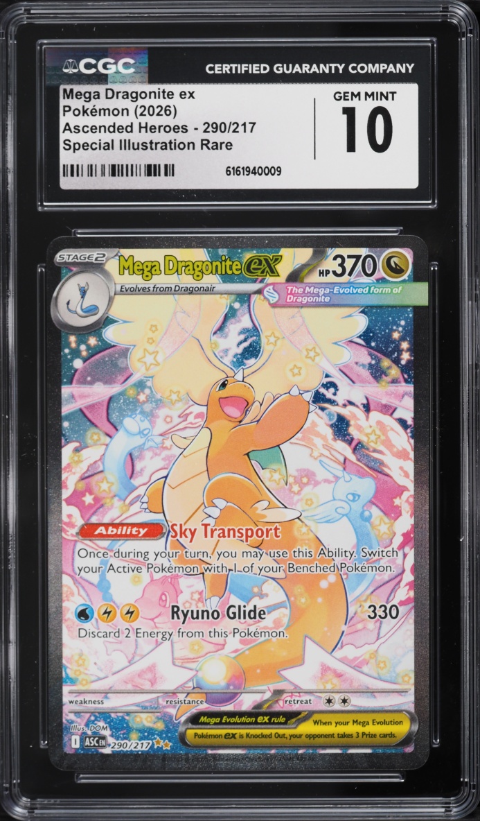 2026 Pokemon Mega Evolution Ascended Heroes SIR Mega Dragonite Ex #290 CGC 10 GEM MINT