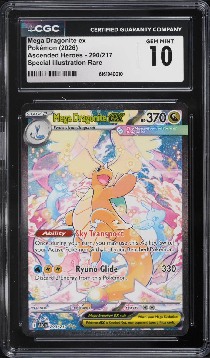 2026 Pokemon Mega Evolution Ascended Heroes SIR Mega Dragonite Ex #290 CGC 10 GEM MINT
