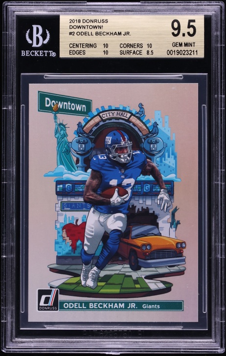 2018 Donruss Downtown! Odell Beckham Jr. #DT-2 BGS 9.5 GEM MINT