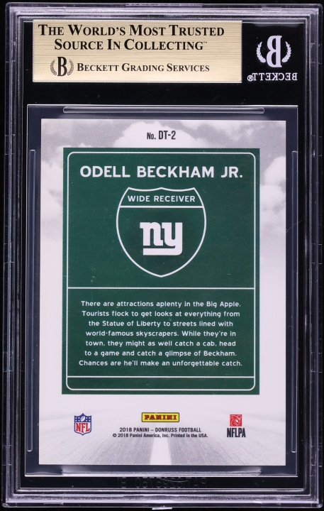 2018 Donruss Downtown! Odell Beckham Jr. #DT-2 BGS 9.5 GEM MINT