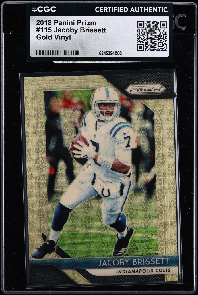 2018 Panini Prizm Gold Vinyl Jacoby Brissett /5 #115 CGC AUTH