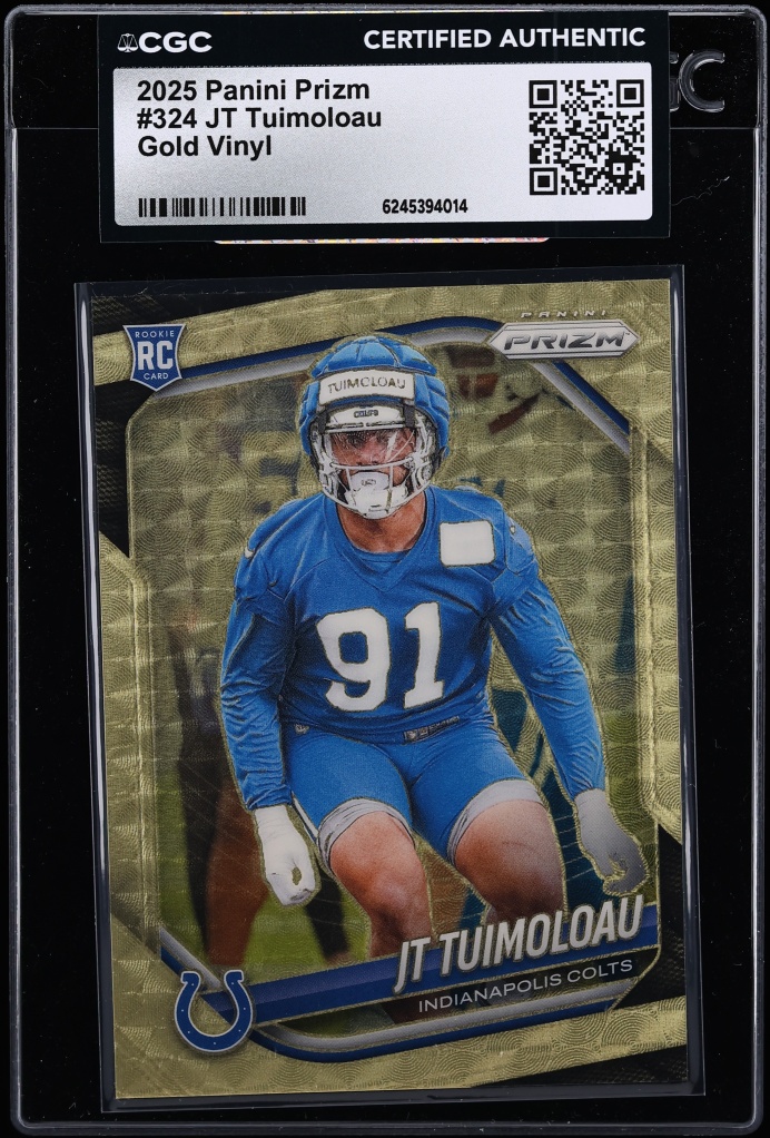 2025 Panini Prizm Gold Vinyl JT Tuimoloau ROOKIE /5 #324 CGC AUTH