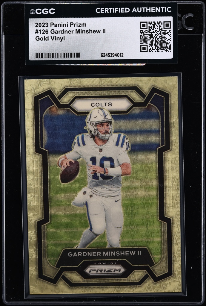 2023 Panini Prizm Gold Vinyl Gardner Minshew II 5/5 #126 CGC AUTH