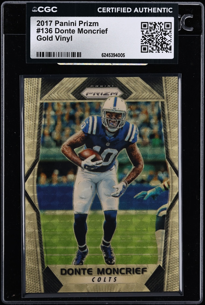 2017 Panini Prizm Gold Vinyl Donte Moncrief /5 #136 CGC AUTH