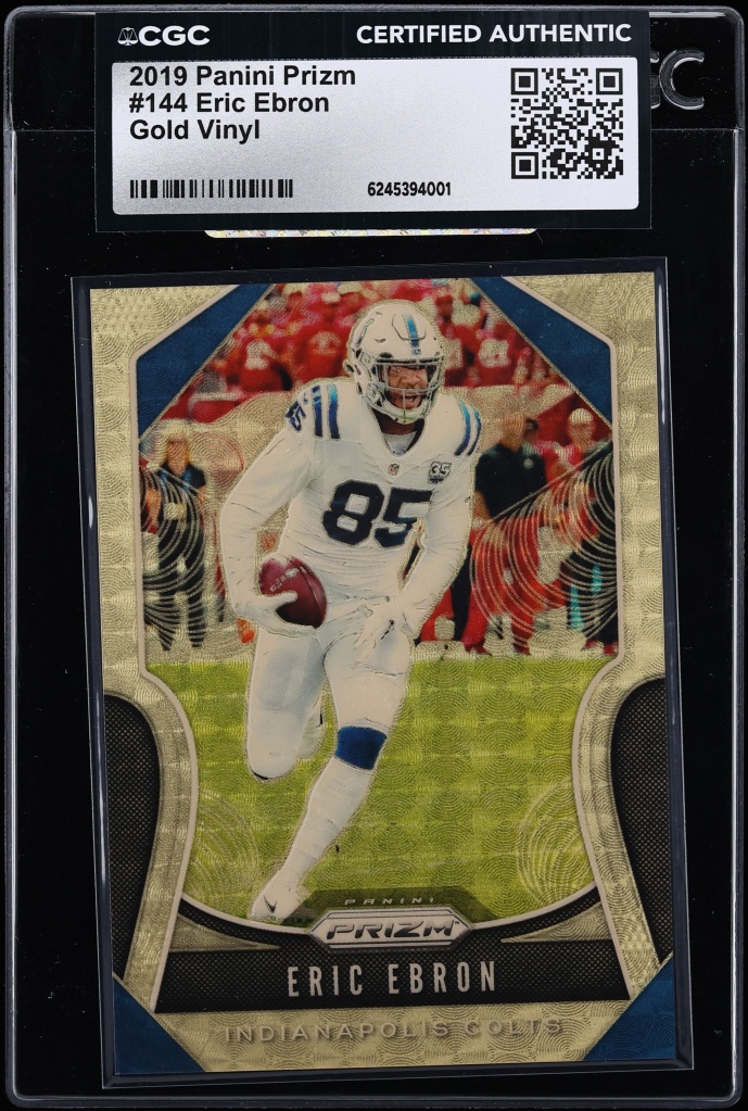 2019 Panini Prizm Gold Vinyl Eric Ebron /5 #144 CGC AUTH