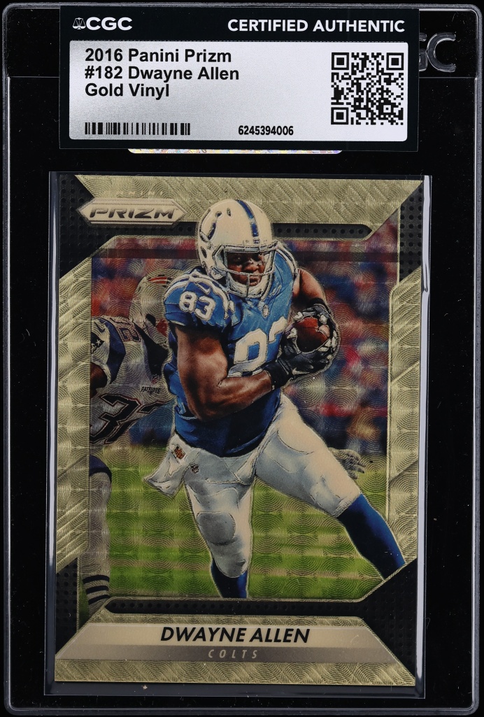 2016 Panini Prizm Gold Vinyl Dwayne Allen /5 #182 CGC AUTH