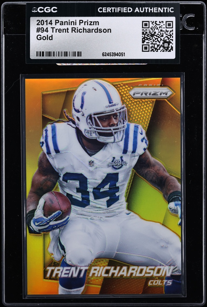 2014 Panini Prizm Gold Trent Richardson /10 #94 CGC AUTH