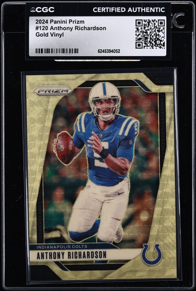 2024 Panini Prizm Gold Vinyl Anthony Richardson 5/5 #120 CGC AUTH