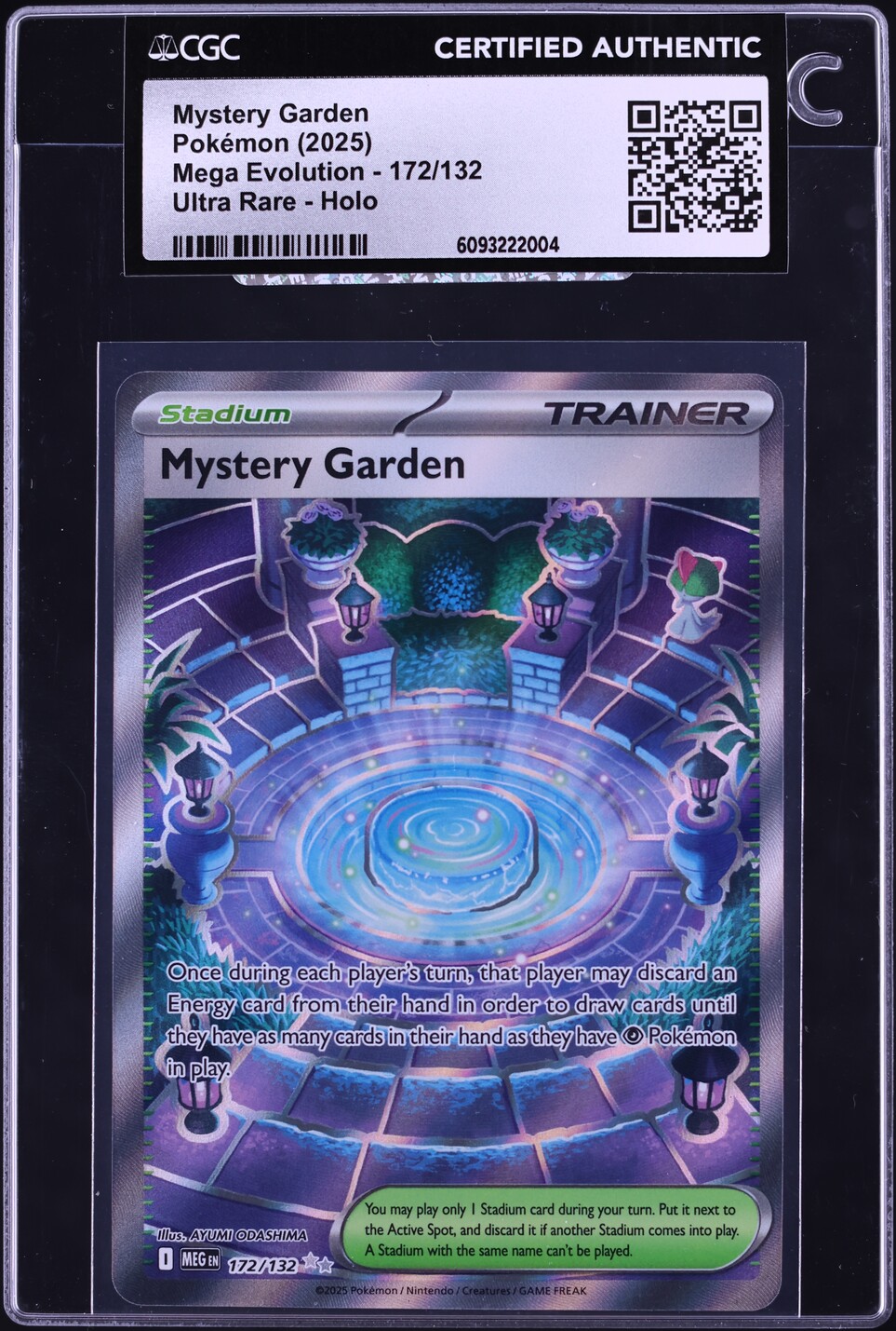 2025 Pokemon Mega Evolution Full Art Mystery Garden #172 CGC AUTH