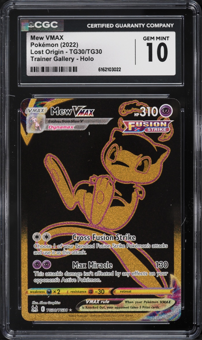2022 Pokemon Sword & Shield Lost Origin Full Art Mew VMAX #TG30 CGC 10 GEM MINT