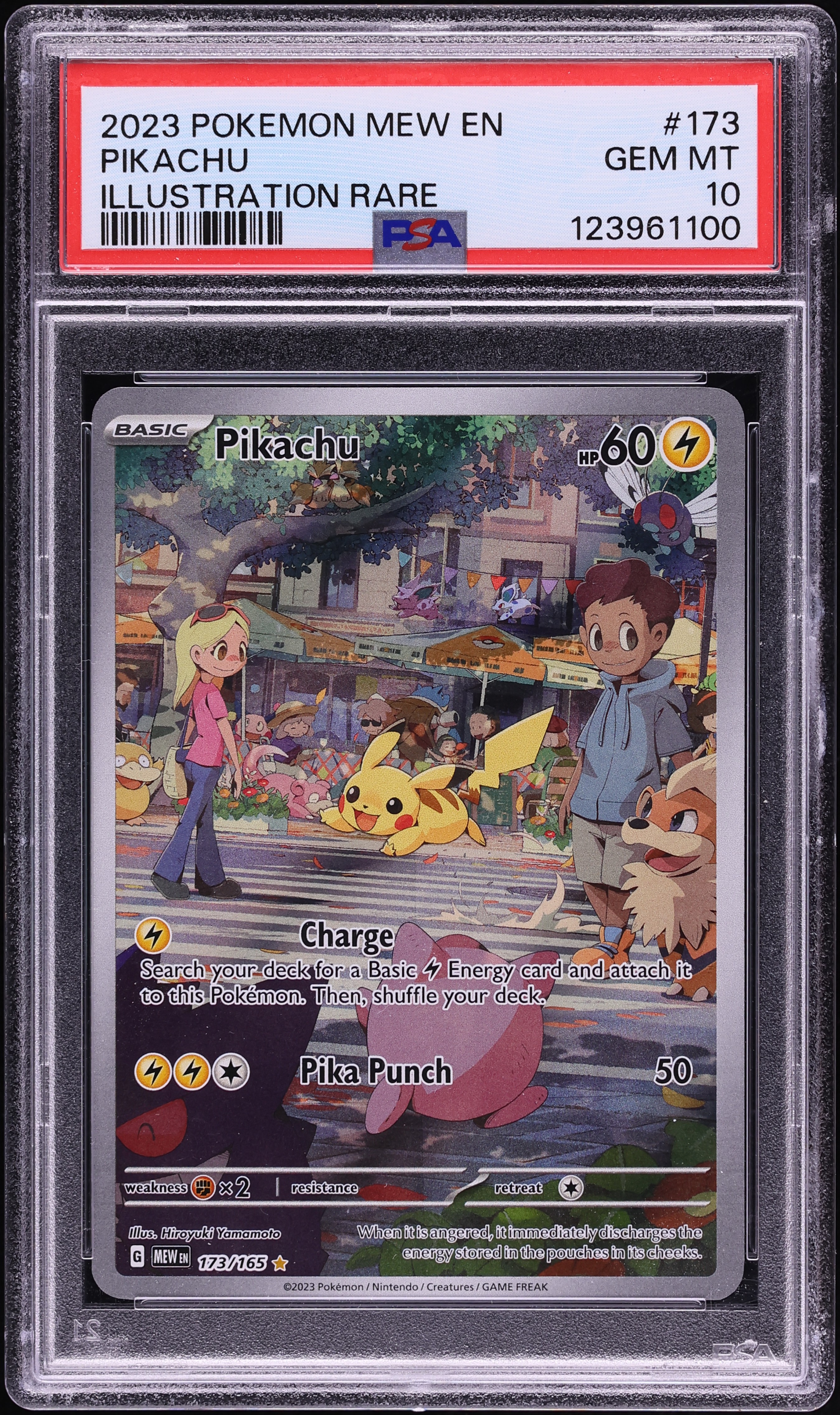 2023 Pokemon Scarlet & Violet 151 IR Pikachu #173 PSA 10 GEM MINT