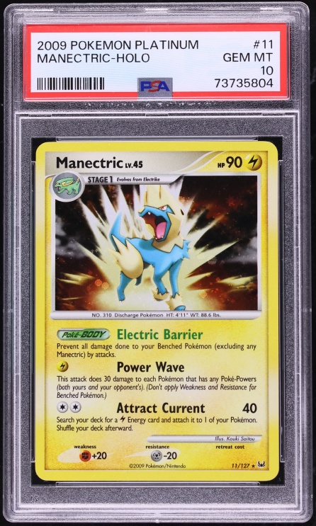 2009 Pokemon Platinum Holo Manectric #11 PSA 10 GEM MINT