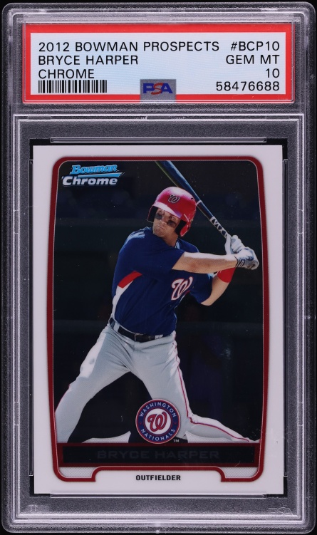 2012 Bowman Chrome Bryce Harper PROSPECT #BCP10 PSA 10 GEM MINT