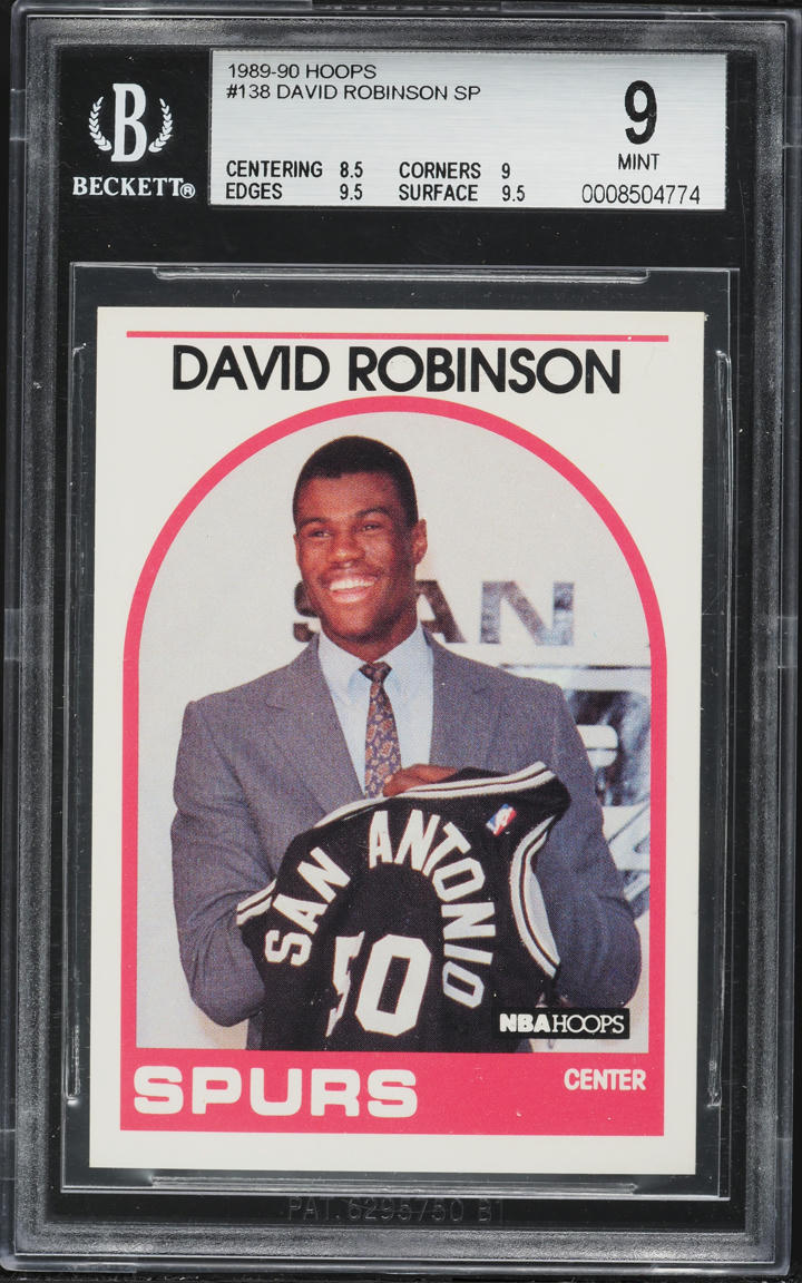 1989 Hoops David Robinson SP ROOKIE #138 BGS 9 MINT