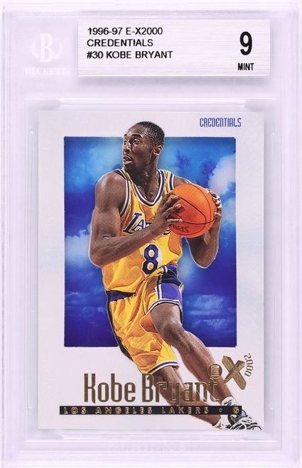 1996 Skybox E-X2000 Star Date 2000 Kobe Bryant ROOKIE #3 PSA 9