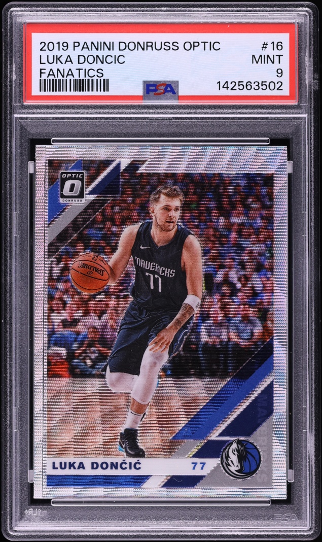 2019 Donruss Optic Fanatics Luka Doncic #16 PSA 9 MINT