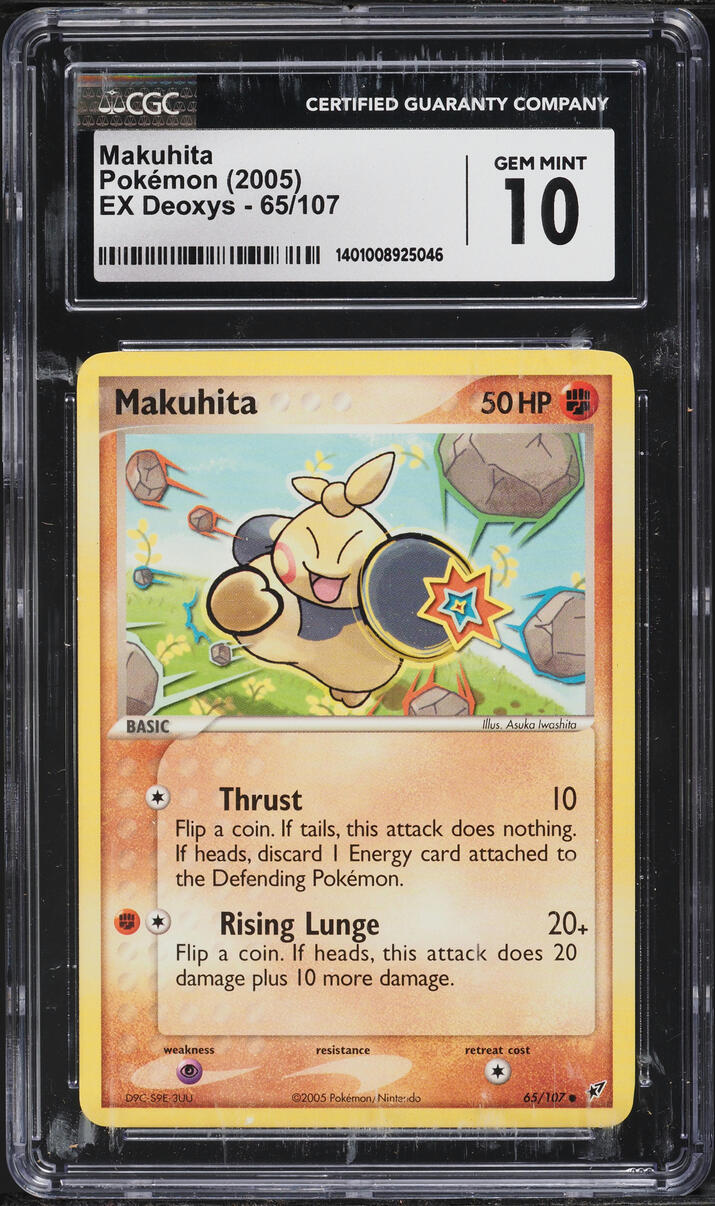 2005 Pokemon EX Deoxys Makuhita #65 CGC 10 GEM MINT