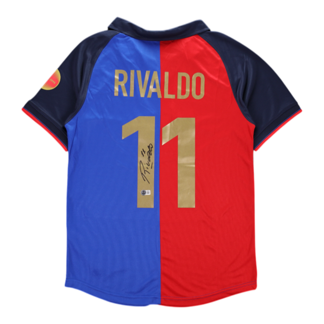 Ronaldo Signed Autographed FC Barcelona Jersey - Beckett AUTH on