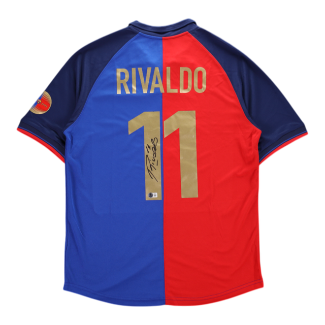 Ronaldo Signed Autographed FC Barcelona Jersey - Beckett AUTH on