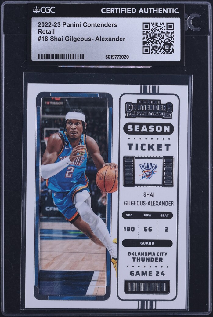 2022 Panini Contenders Retail Shai Gilgeous-Alexander #18 CGC AUTH