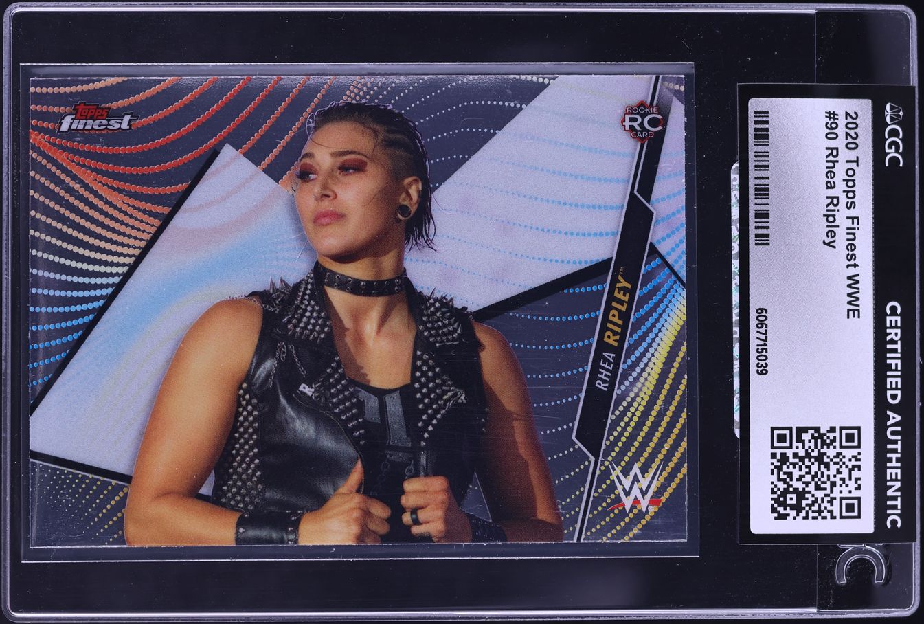 2020 Finest WWE Rhea Ripley ROOKIE #90 CGC AUTH