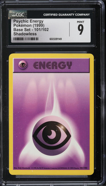 1999 Pokemon Base Set Shadowless Psychic Energy #101 PSA 9