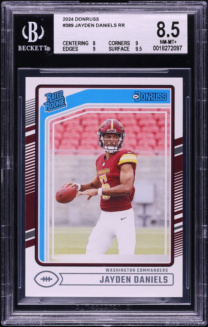 2024 Donruss Football Jayden Daniels ROOKIE #389 BGS 8.5 NM-MT+