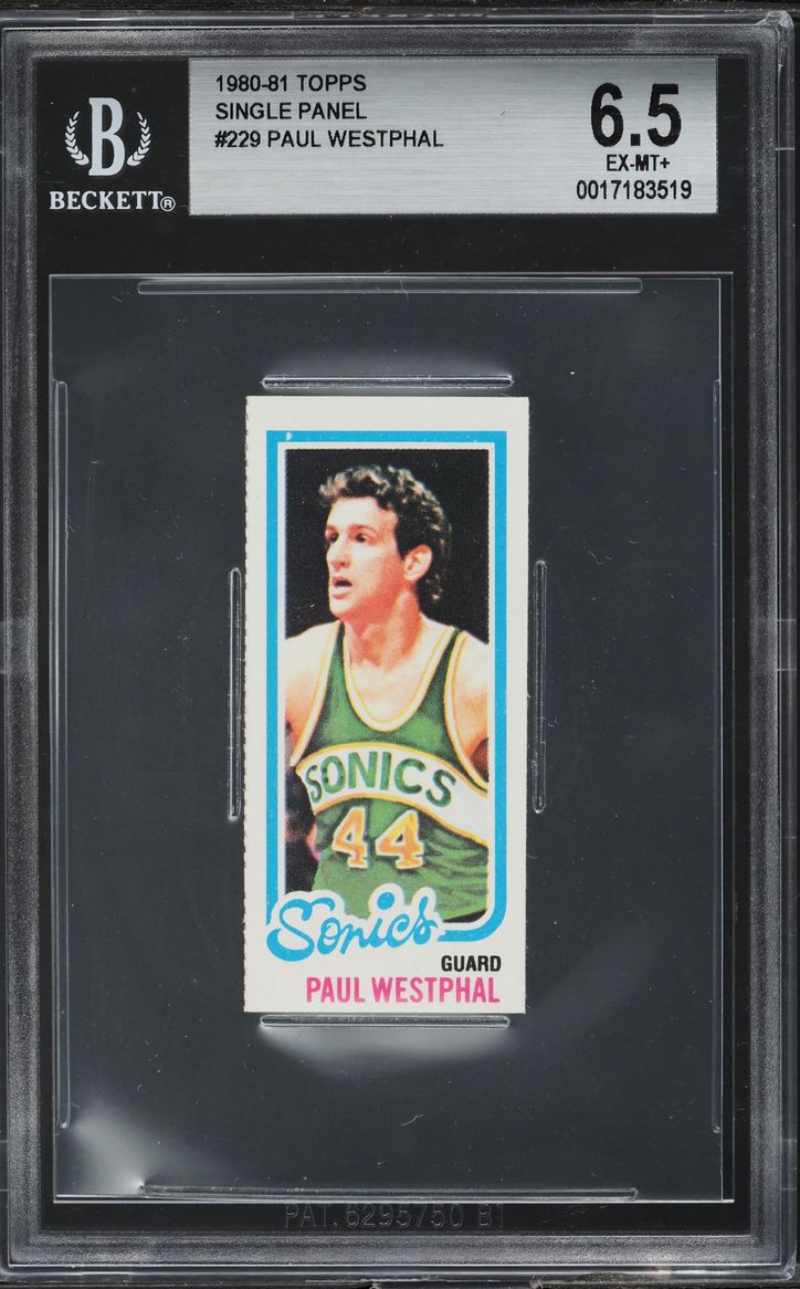1980 Topps Single Panel Paul Westphal #229 BGS 6.5 EXMT+ - Main Image