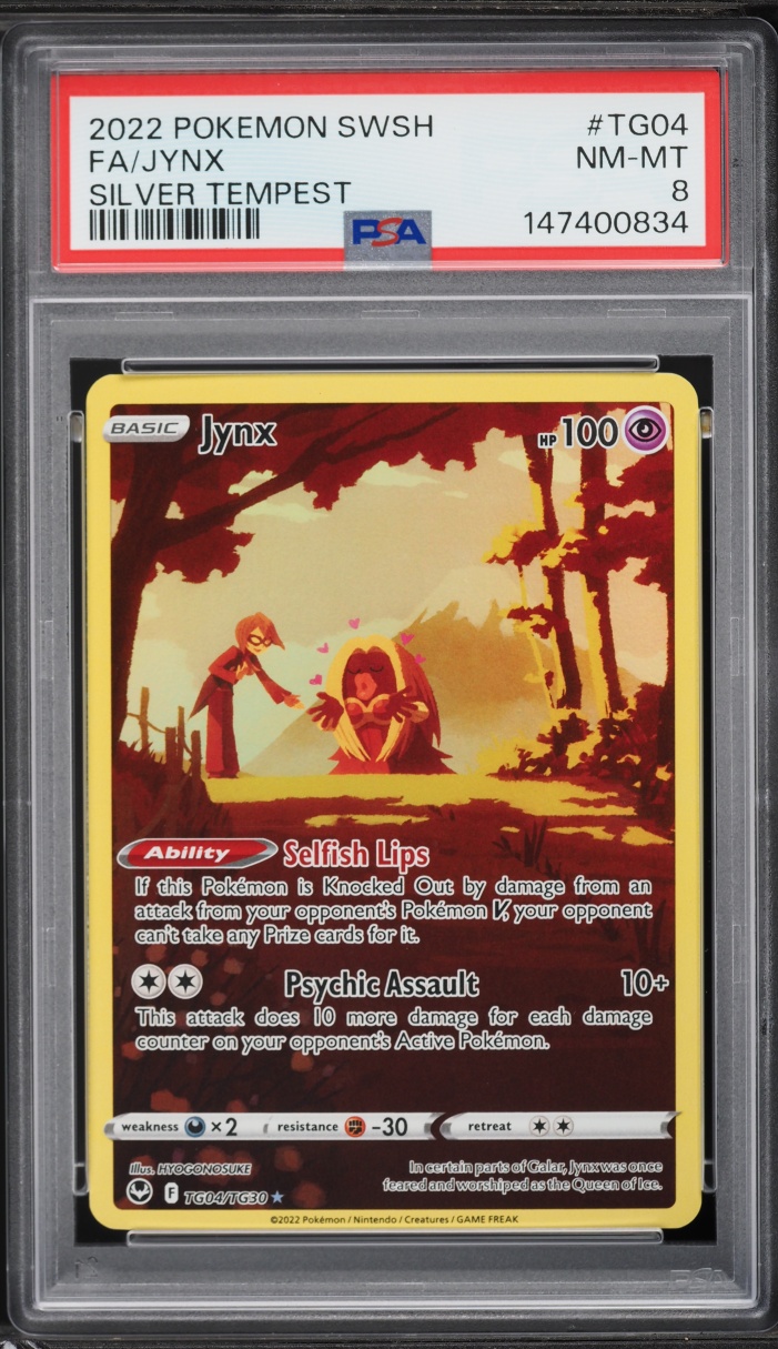2022 Pokemon Sword & Shield Silver Tempest Trainer Gallery CHR Jynx #TG04 PSA 8 NM-MT