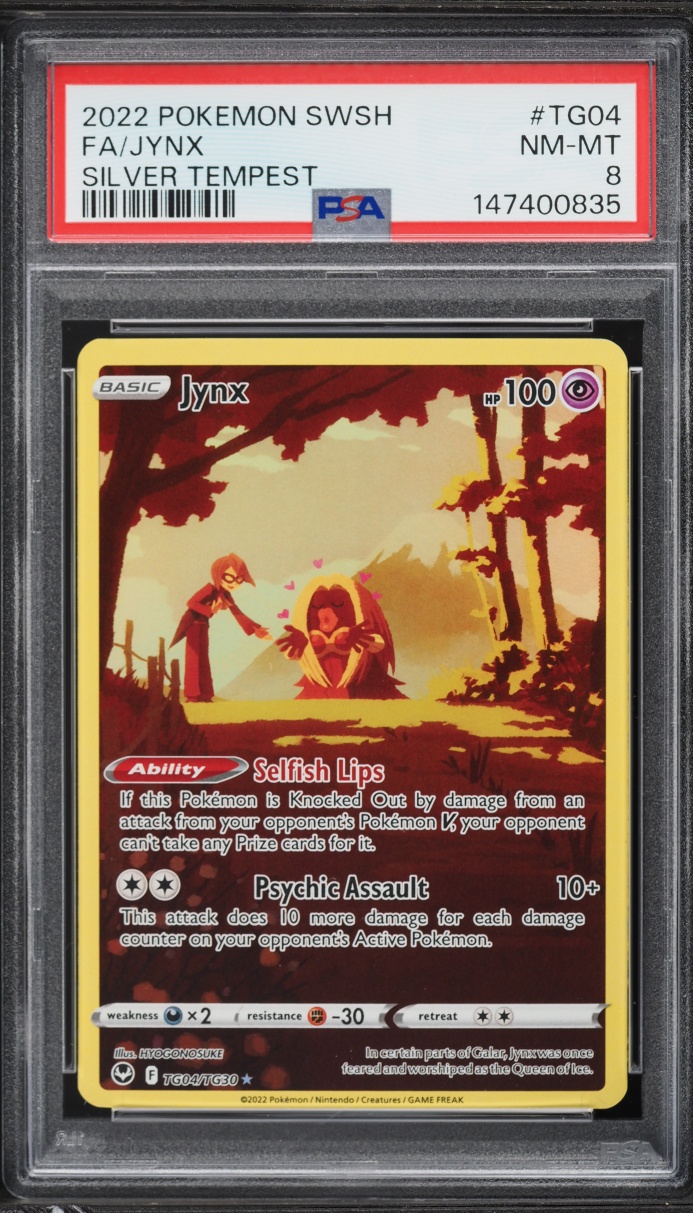 2022 Pokemon Sword & Shield Silver Tempest Trainer Gallery CHR Jynx #TG04 PSA 8 NM-MT