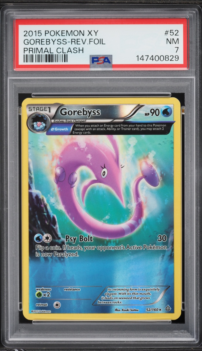 2015 Pokemon XY Primal Clash Reverse Holo Gorebyss #52 PSA 7 NRMT