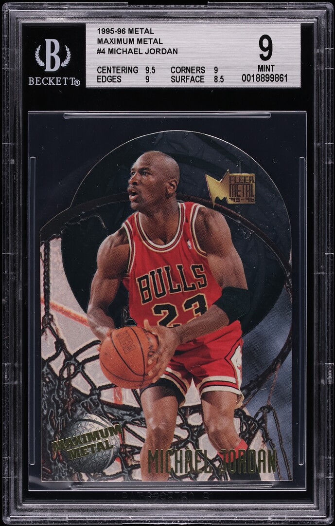 1995 Metal Maximum Die-Cut Michael Jordan #4 BGS 9 MINT