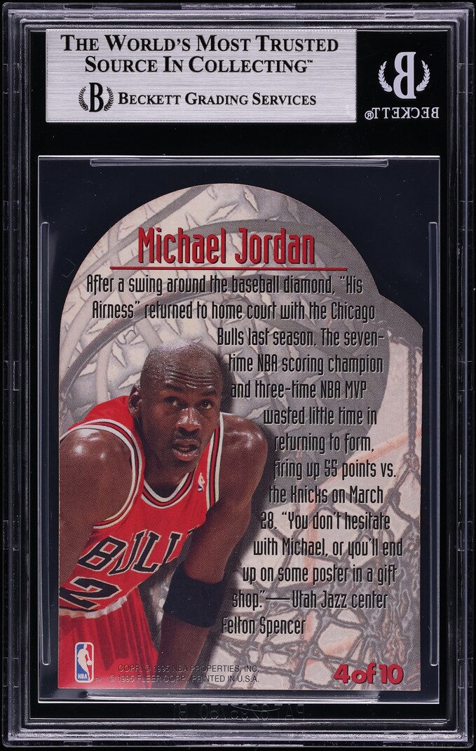 1995 Metal Maximum Die-Cut Michael Jordan #4 BGS 9 MINT