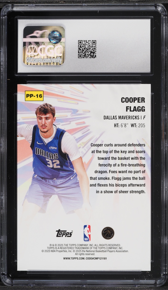 2025 Topps Power Players Cooper Flagg ROOKIE #PP-16 CGC 9 MINT