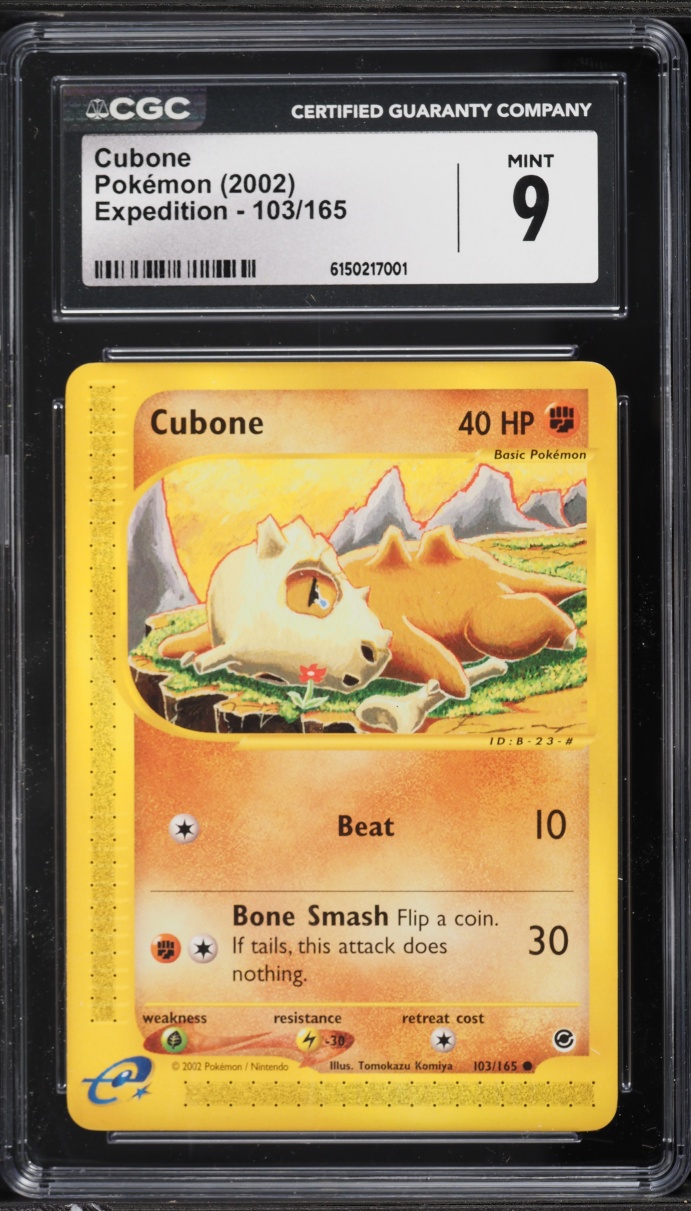 2002 Pokemon Expedition Cubone #103 CGC 9 MINT