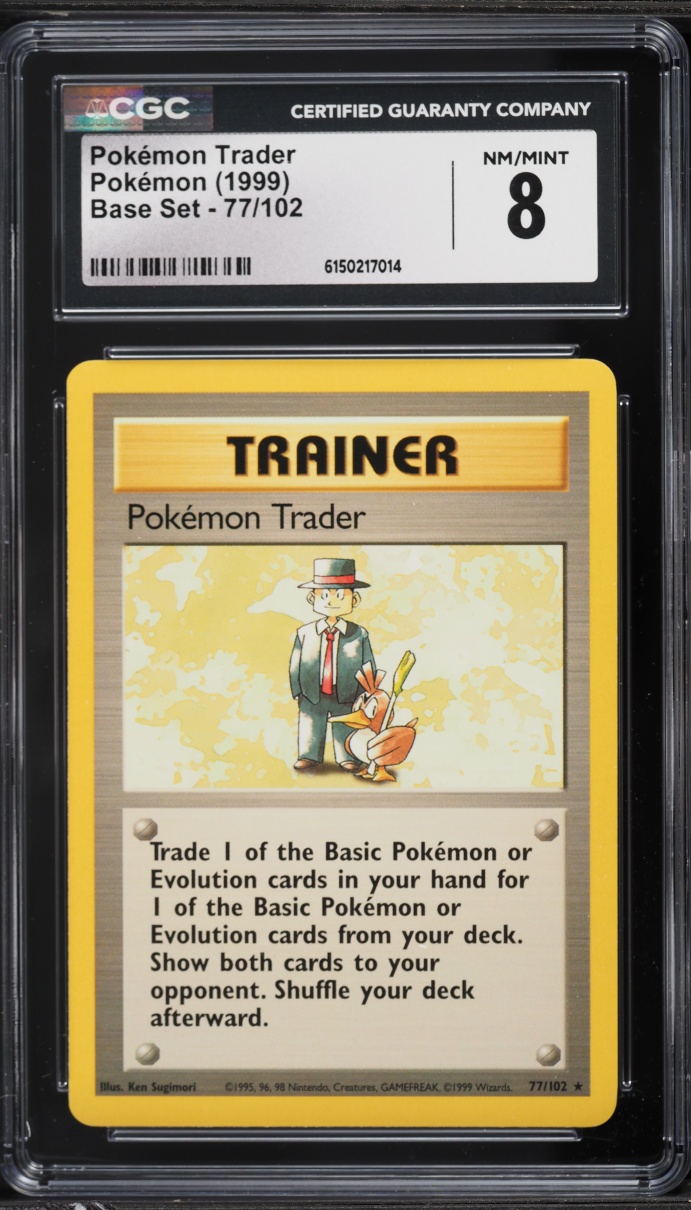 1999 Pokemon Base Set Pokemon Trader #77 CGC 8 NM-MT